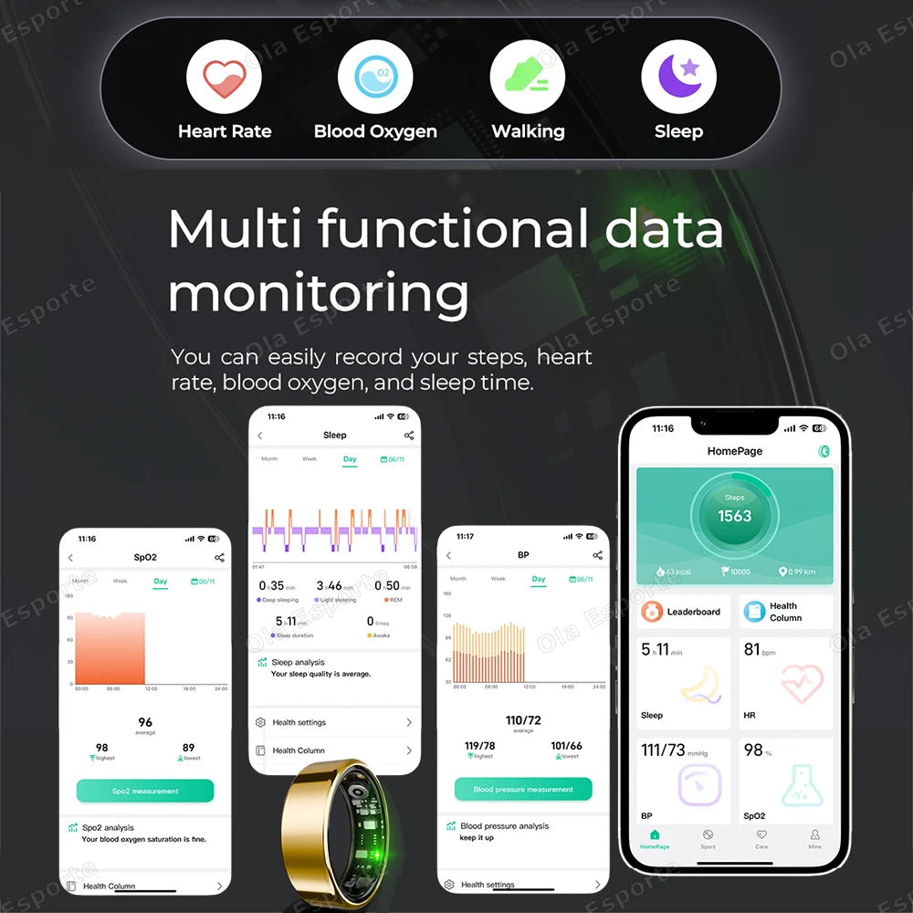 Smart Ring For Men/Women w/ Camera Control